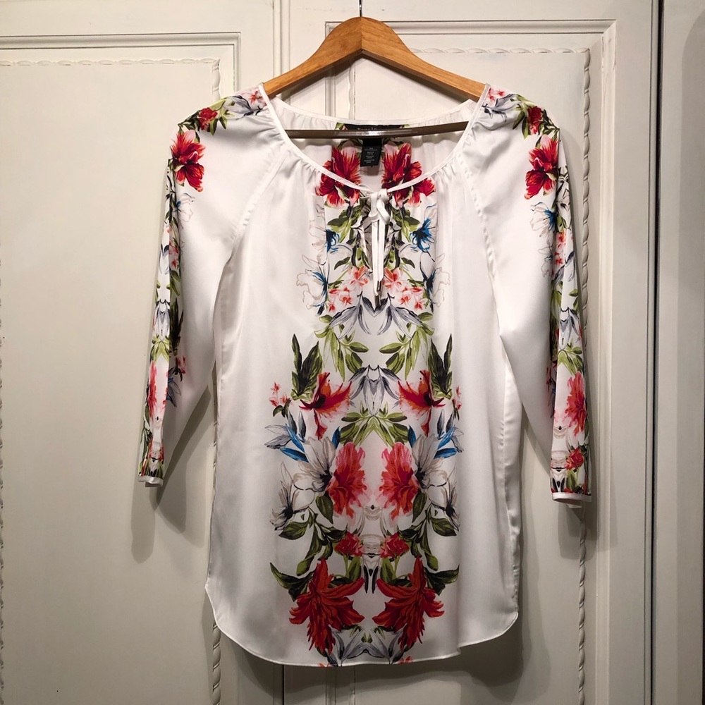 WHBM Floral Blouse Size XS